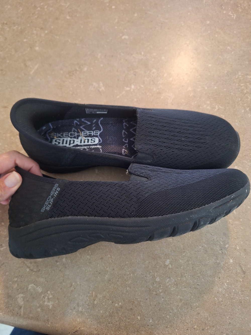 Skechers Black Women's Slip-In Knit Loafers